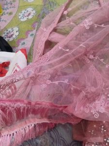 Pink Mirror Work Very Prity Gown