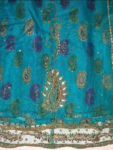 Teal Embellished Lehenga Choli