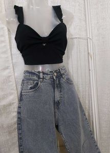 Straight legged Grey denims