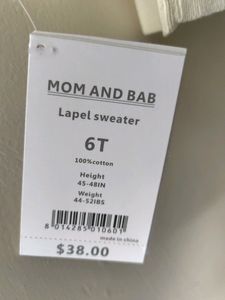 Mom And Bab Lapel Sweater