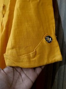 Elegant Mustard Yellow Kurti Dress