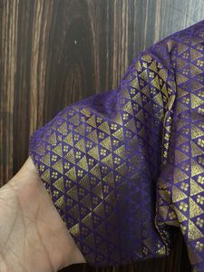 Purple &amp; Gold Patterned Blouse