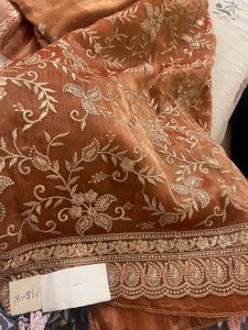 Elegant Organza  Embroidered Fabric