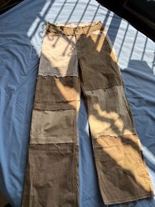 Freakins Patchwork Wide Leg Trousers