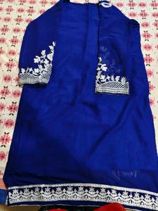 Elegant Blue Embroidered Kurti