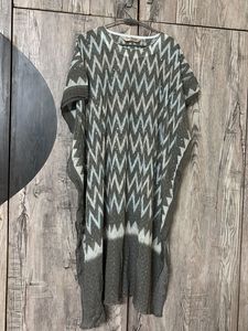 Stylish Grey Printed Kaftan