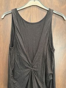 Sleeveless Black Linen Maxi Dress