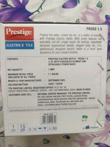 Prestige Electric Kettle unopened