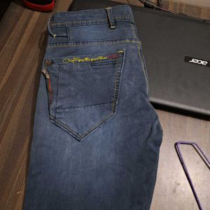 Dark Blue Damaged Jeans