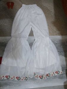 White Embroidered Garara Pants