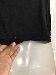 Strsdivarius Black Crop Top