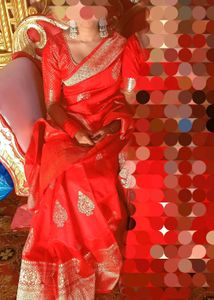 Weeding Wear Silk Saree With Blouse