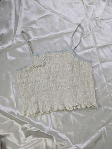 White Halter Top With Flower