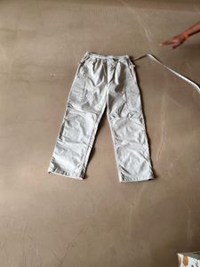 Comfy Beige Utility Cargo Pants - Drawstring Waist
