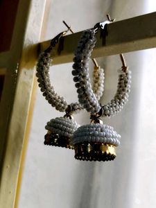 Beaded Jhumka Earrings