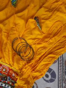 Yellow Printed Kurta💛