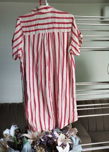 Striped Button-Down Dress