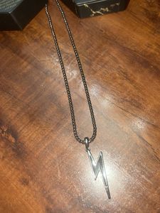Men’s Black Mamba Necklace &amp; Ring free size