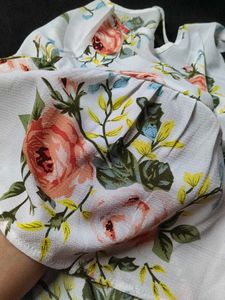 Floral White Top