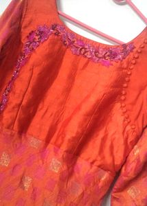 Elegant Orange Kurta〃ﾟ⁠3ﾟ⁠〃