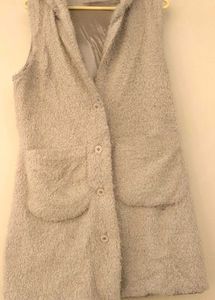 Hooded Sleeveless Coat