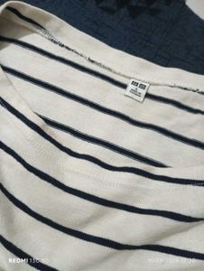 White Striped Long Sleeve Top