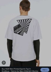 H&amp;M Relax Fit Backprinted Oversize T-shirt