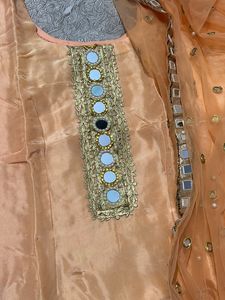 Beautiful Mirror Work Suit With Duppta