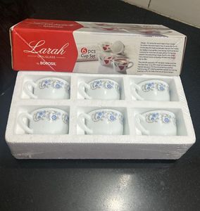 Larah by Borosil Cup Set (6 Piece)- New