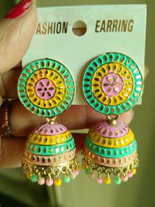 Colorful Jhumka Earrings