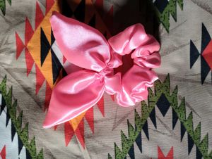 Pink Bow Scrunchie