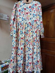 TIERED CORDUROY DRESS