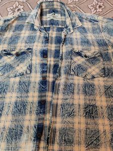 Blue Plaid Flannel Shirt