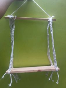 Handmade Wooden &amp; Macrame Swing