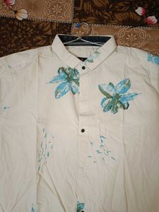 Cotton Printed Beige Shirt
