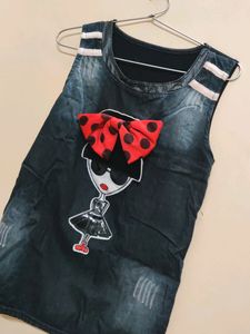 Cute Bow Tback Top 🖤🎀