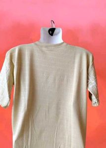 Stylish Ribbed Crew Neck T-Shirt for girls