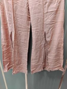 Coral Palazzo With Side Slits