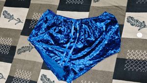 Blue Velvet Shorts
