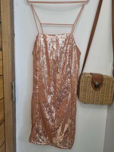 Forever  21 Peach Sequence Dress
