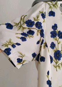 Blueberries Floral Printed Mini Dress