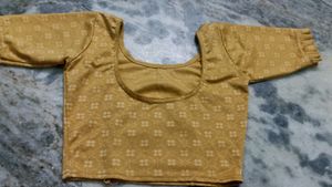 Golden Cream Color rediment  Blouse