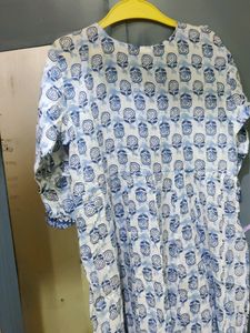 Beautiful Work Cotton Kurta Pant Set
