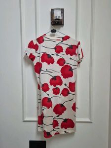 Long Top Red And Offwhite