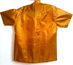 Golden Mustard Yellow Formal Shirt For Men