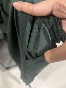 Green Elastic  Pants For woman