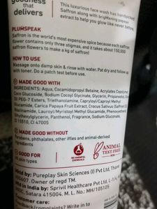 Plum Saffron Face Wash