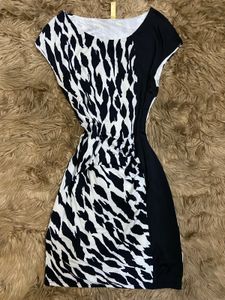 Black and White Animal Print Dress