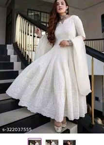 Elegant Chicken Anarkali Dress