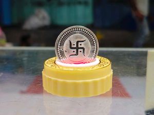 Pure Silver Religious Coins For Dipawali